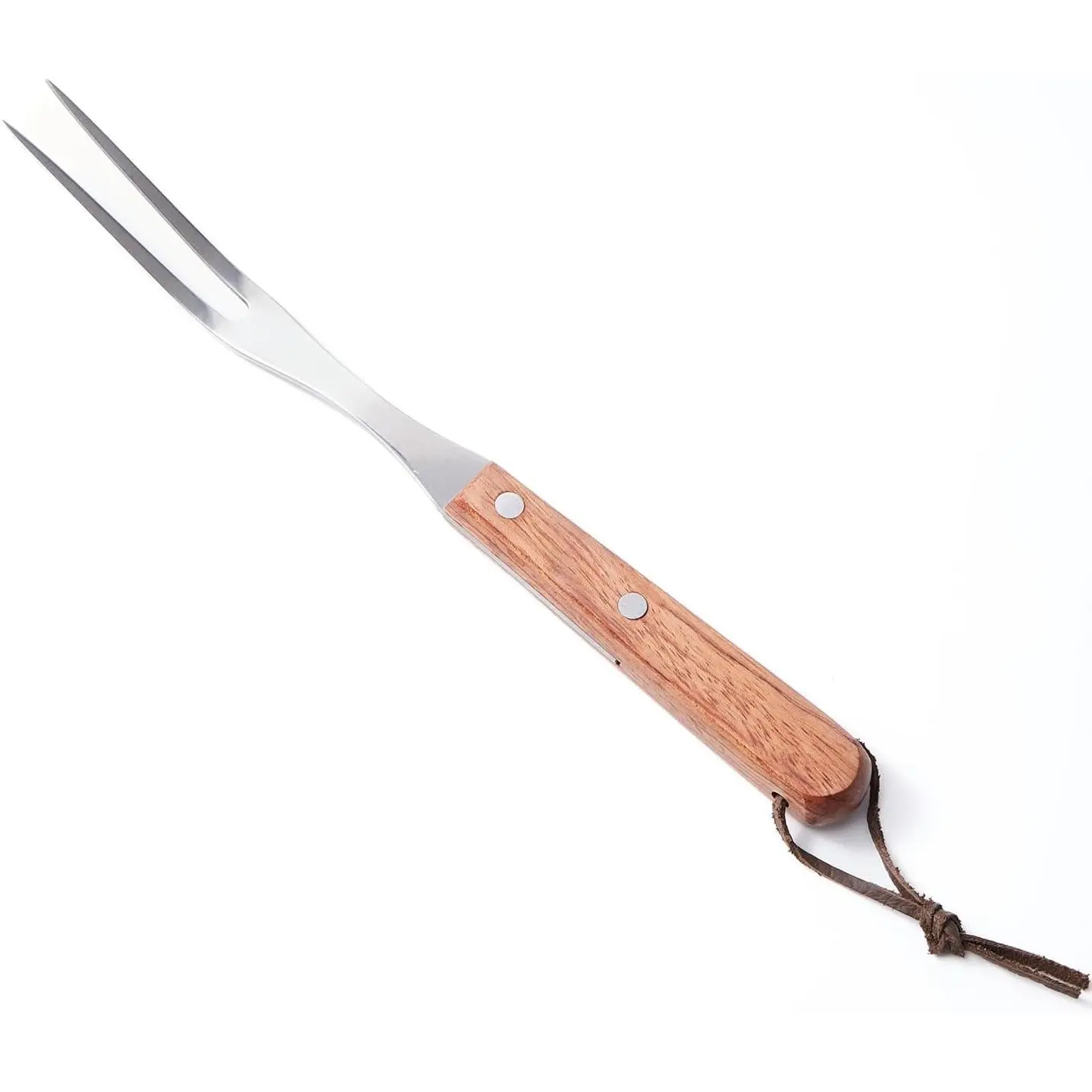 Granny Fork, 10 in 2-Tine 420 Stainless Steel Cooking Fork | 2.5 mm Thick Tines,  Handle, For Turning, Carving And Lifting Meat In Skillets And Roasting Pans
