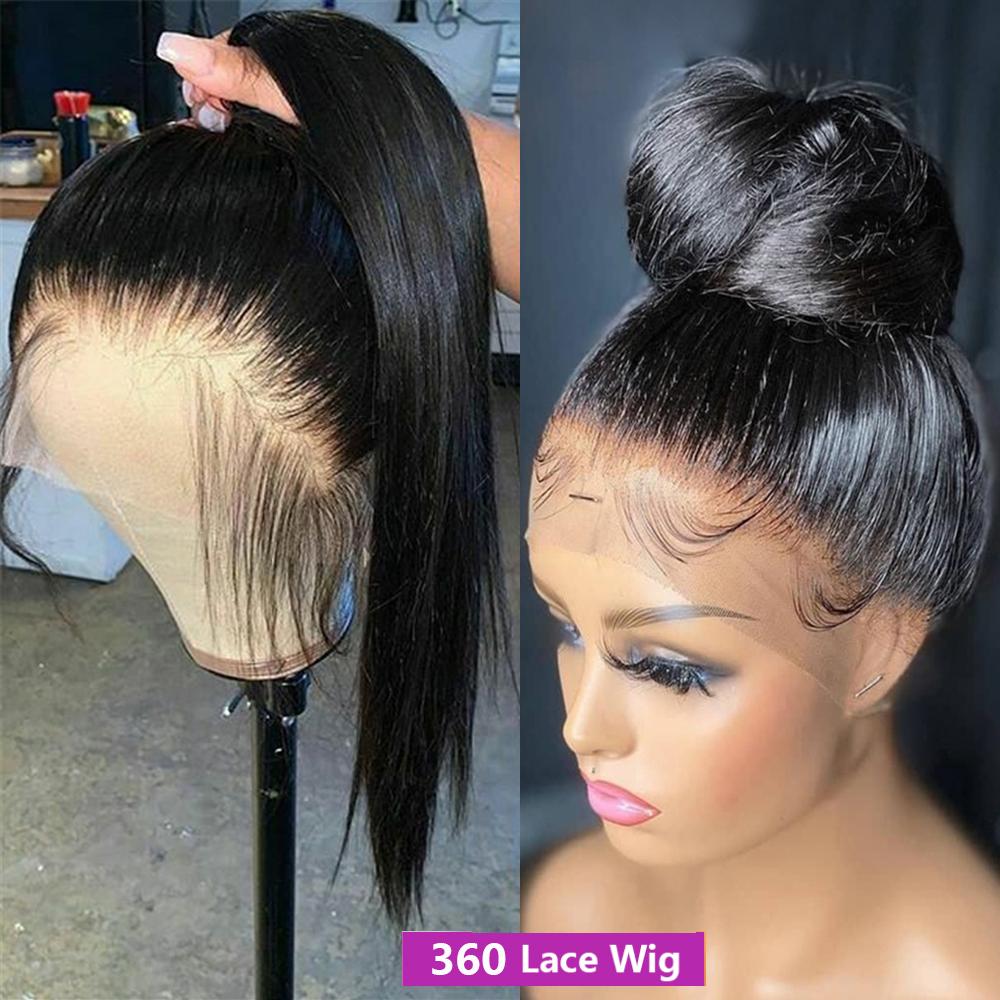 Bling Hair 34 36 Inch 180 Density Bone Straight 13X6 Hd Lace Frontal Wigs Human Hair 13X4 Transparent Lace Front Pre Plucked 360 Lace Wigs For Women