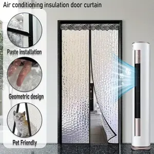 Traditional magnetic insulation door curtain, air conditioning EVA door cover, temperature controlled insulation door partition, courtyard and room automatic closing door mesh, fashionable decorative home decoration, Magnetic Doors