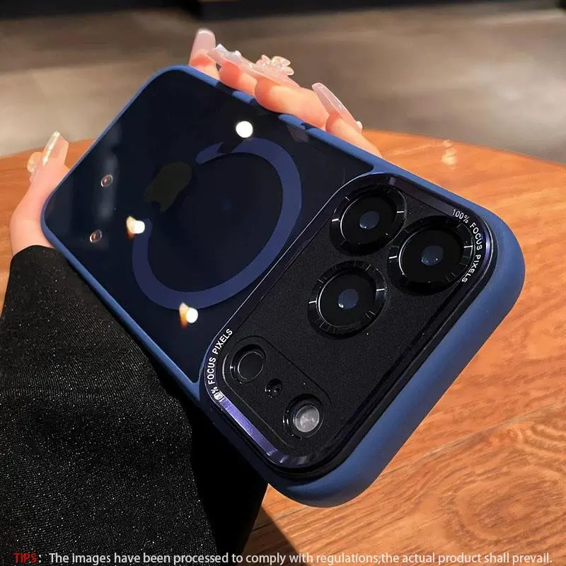 Magnetic transparent eagle eye lens durable shockproof phone case suitable for iPhone 17, 17Air, 16Pro Max, 15, 14Plus, 13, 12, 11 Pro Max, compatible with MagSafe, supports wireless charging, phone accessories, protective case, holiday gift