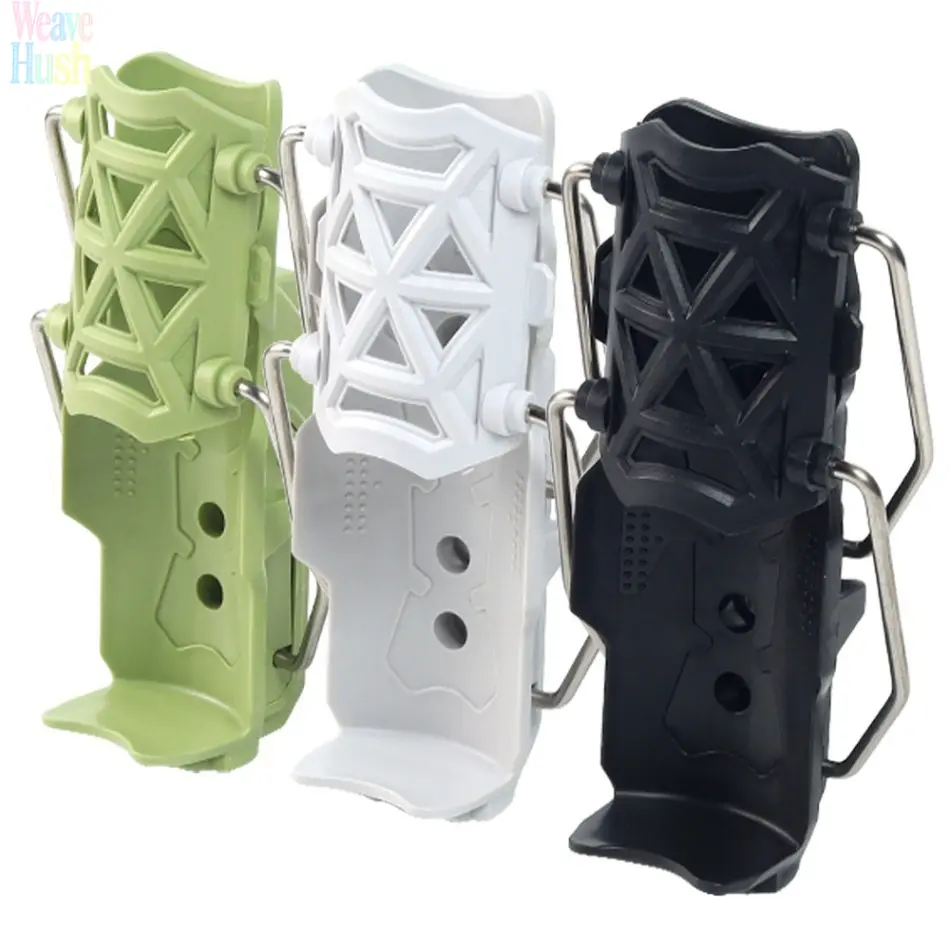 Universal Plastic Water Bottle Holder, Hollow Cage Mount with 360° Rotation & Adjustable Punch-Free Clamp for Bikes, E-Bikes, and Motorcycle Accessories, Bike