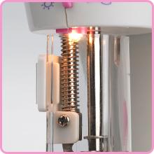 Compact Portable Sewing Machine, Portable Two Speed Sewing Machine with Needle Guard for Beginners, Women, Traveling, Home Use for Crafts, Mending, DIY Projects - Easy to Use, Comes with User's Manual  Q