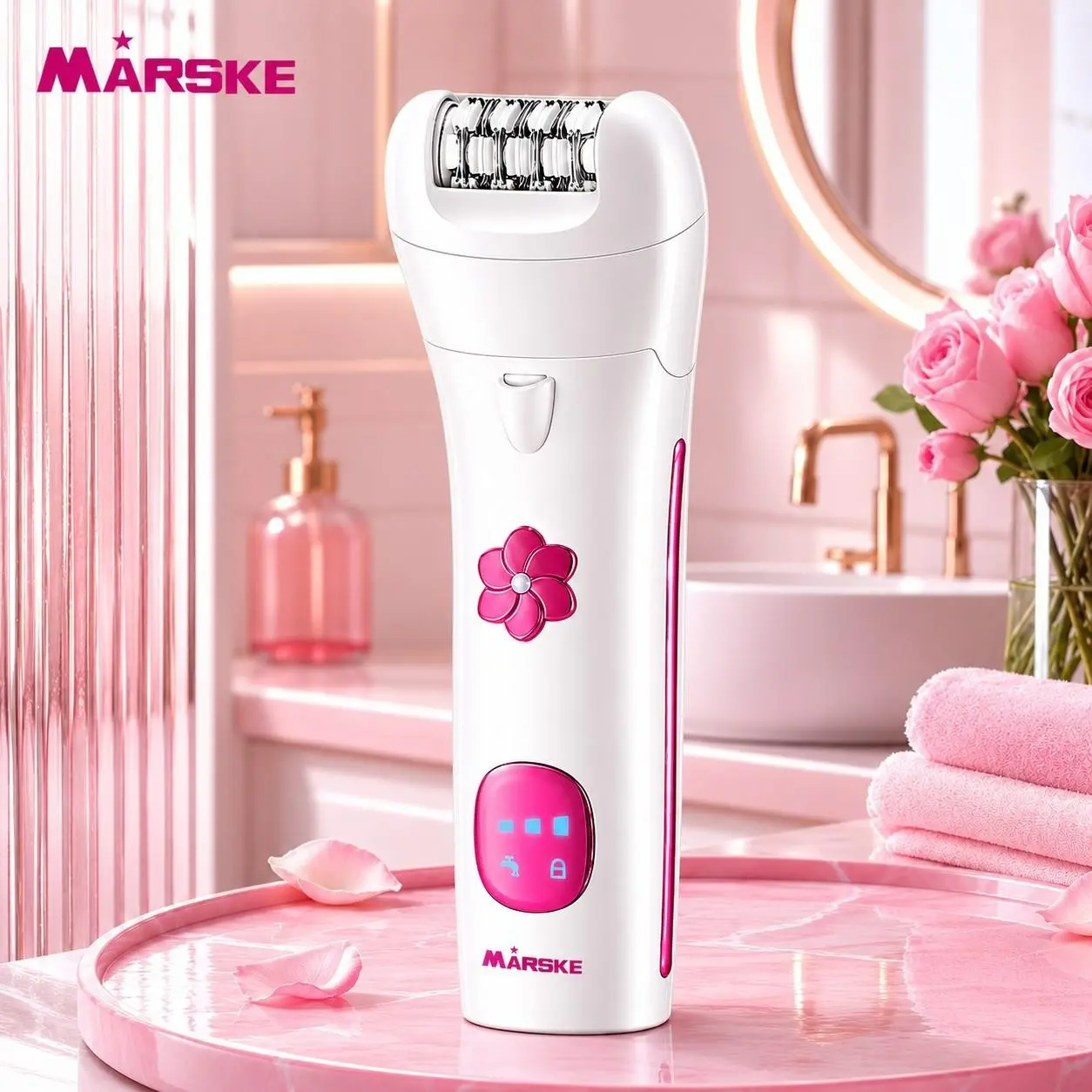 Professional Women's Electric Hair Remover, Professional Epilator for Women, Steel Blades, Wet&Dry Use, LED Light, Full Body Use, Waterproof, Portable, Painless Hair Shaver, Safety Lock, Gift Box, Rechargeable Cordless Trimmers