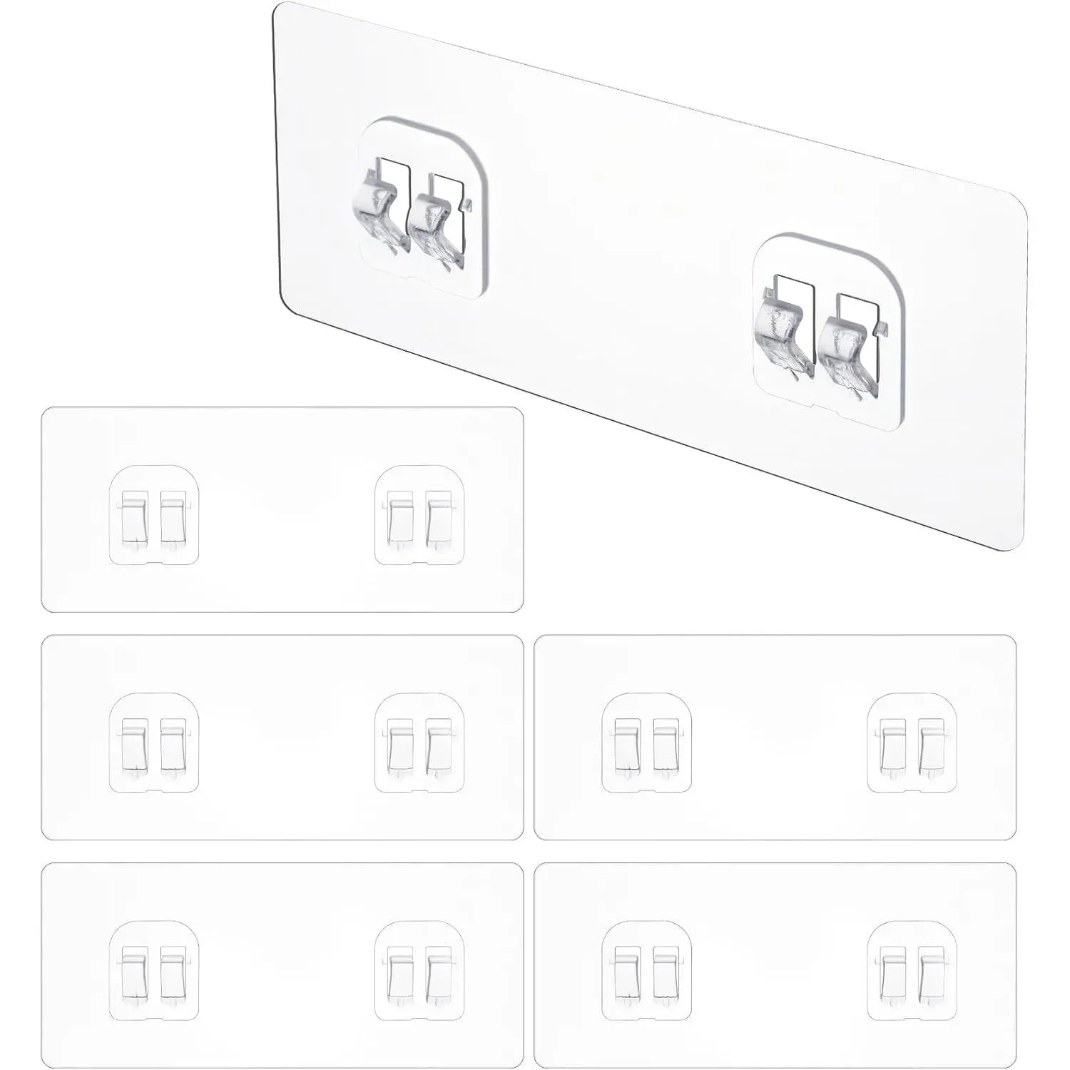 6 Pack Shower  Adhesive ,  Adhesive Sticker Hooks | Shower Shelf Adhesive ,  Adhesive for Corner Shower , Bathroom No Drilling Needed