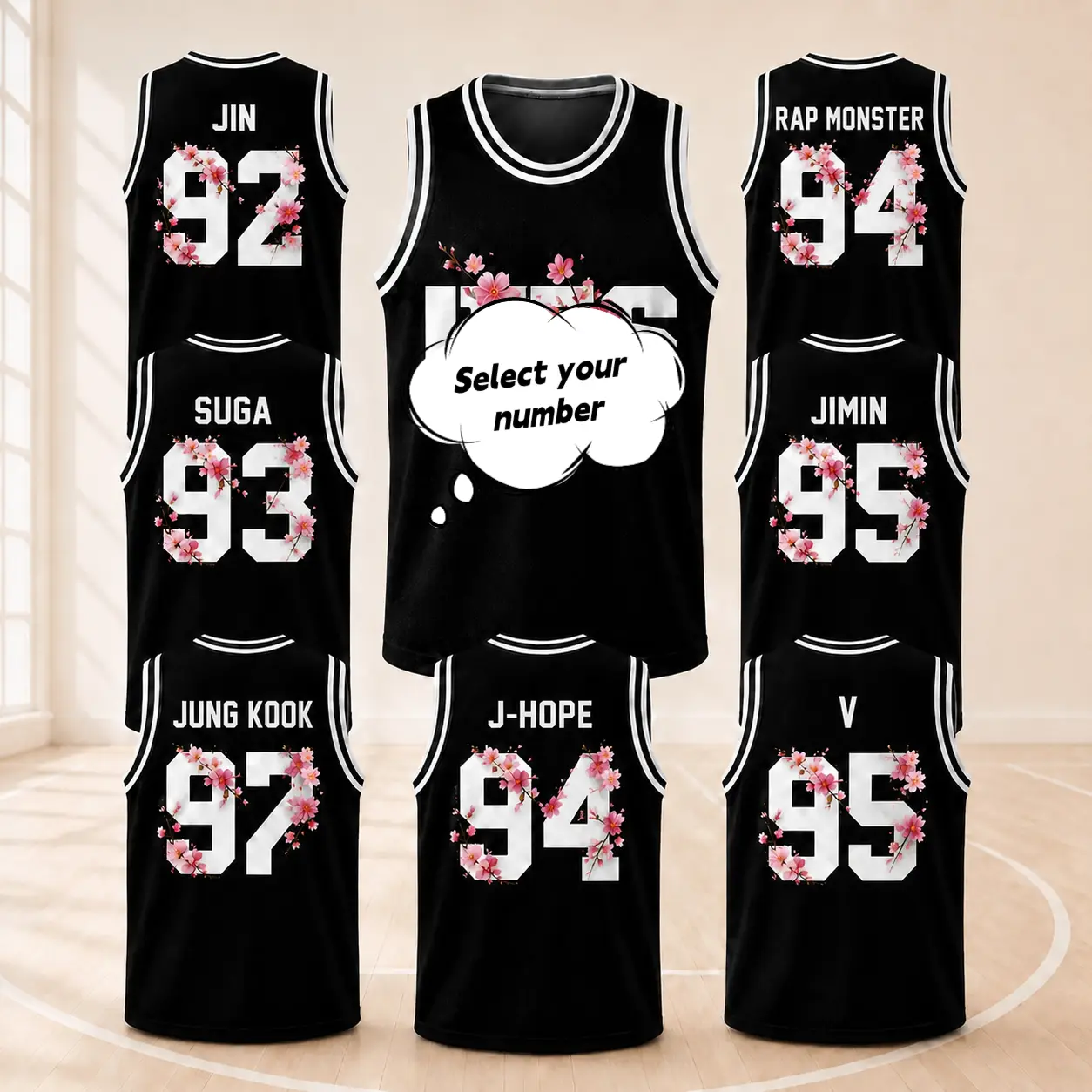 Unisex KPOP Idol 2026 Concert Basketball Jersey, 97 95 Select Your Number, Athletic Tee Concert Outfit for Men and Women, Gift for Fans