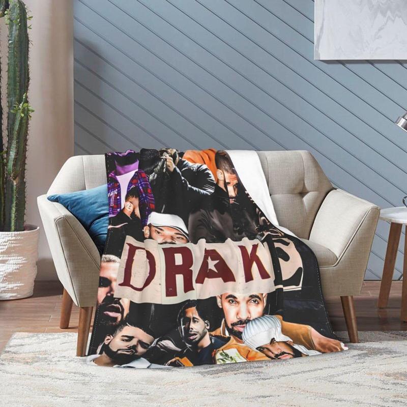 Drakes Soft Throw Blanket Rapper Singer Album Cover Party Decorations for Bed Sofa Living Room Birthday Holiday Gifts