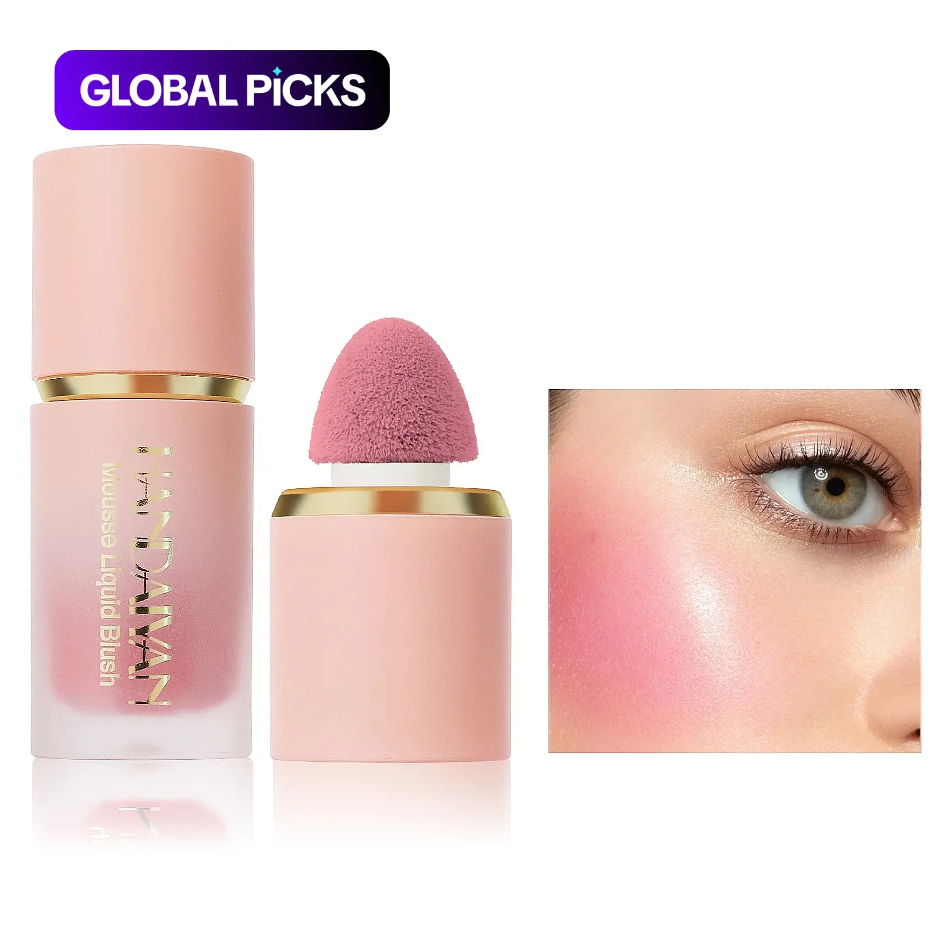 Long Lasting Liquid Blusher, Easy Coloring Blush Stick, Cheeks Contour Blush Pressed Powder, Matte Natural Look Blush for Daily Makeup, Valentine's Day Gift