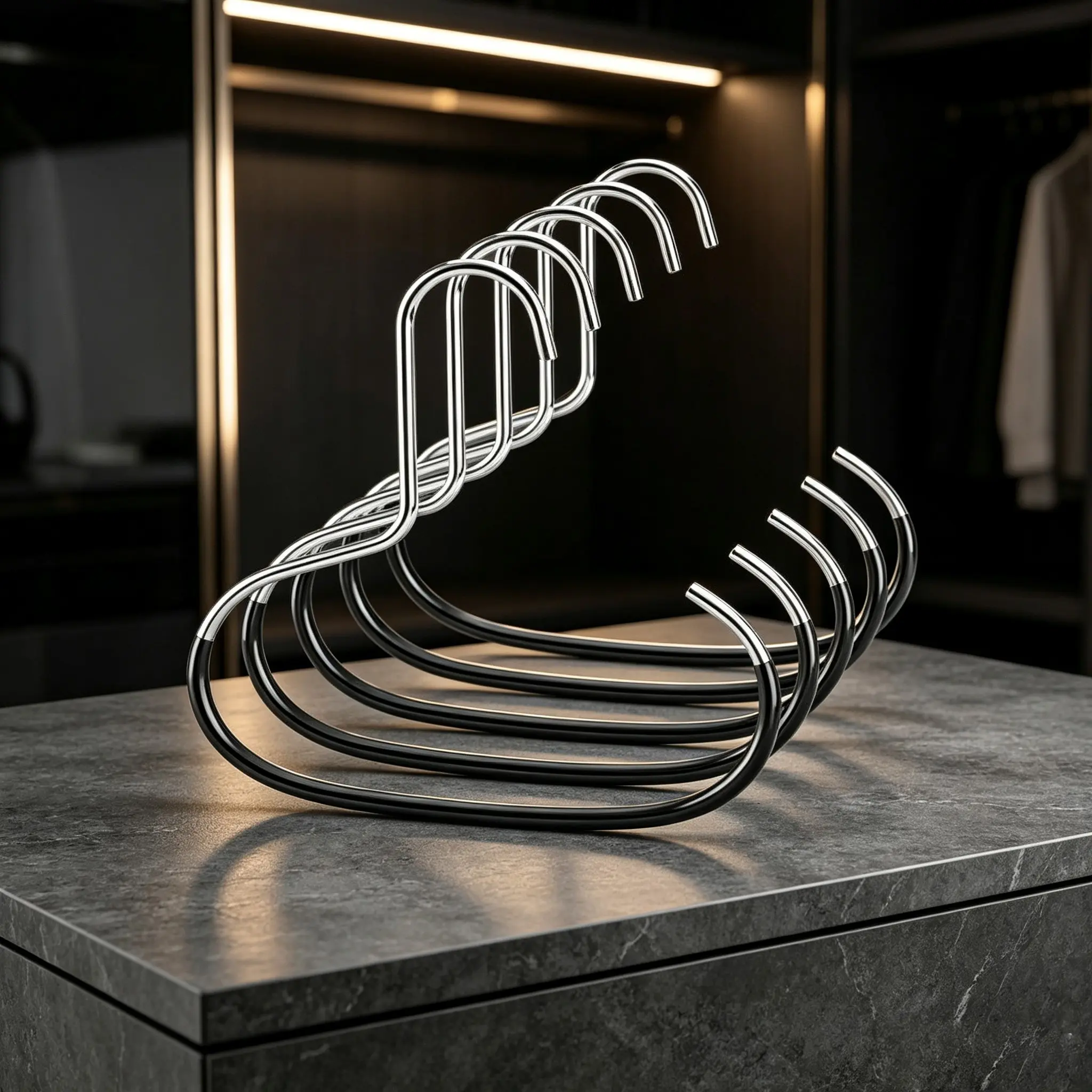 5-Piece Mini Clothes Hangers, Multi-Functional Closet Organizer, Hat Scarf Tie Bra Storage, Space-Saving, Elegant Design