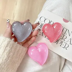 3D Crystal Hearts Phone Grip For iPhone Samsung Huawei Xiaomi Motorola Finger Griptok Bracket Holder