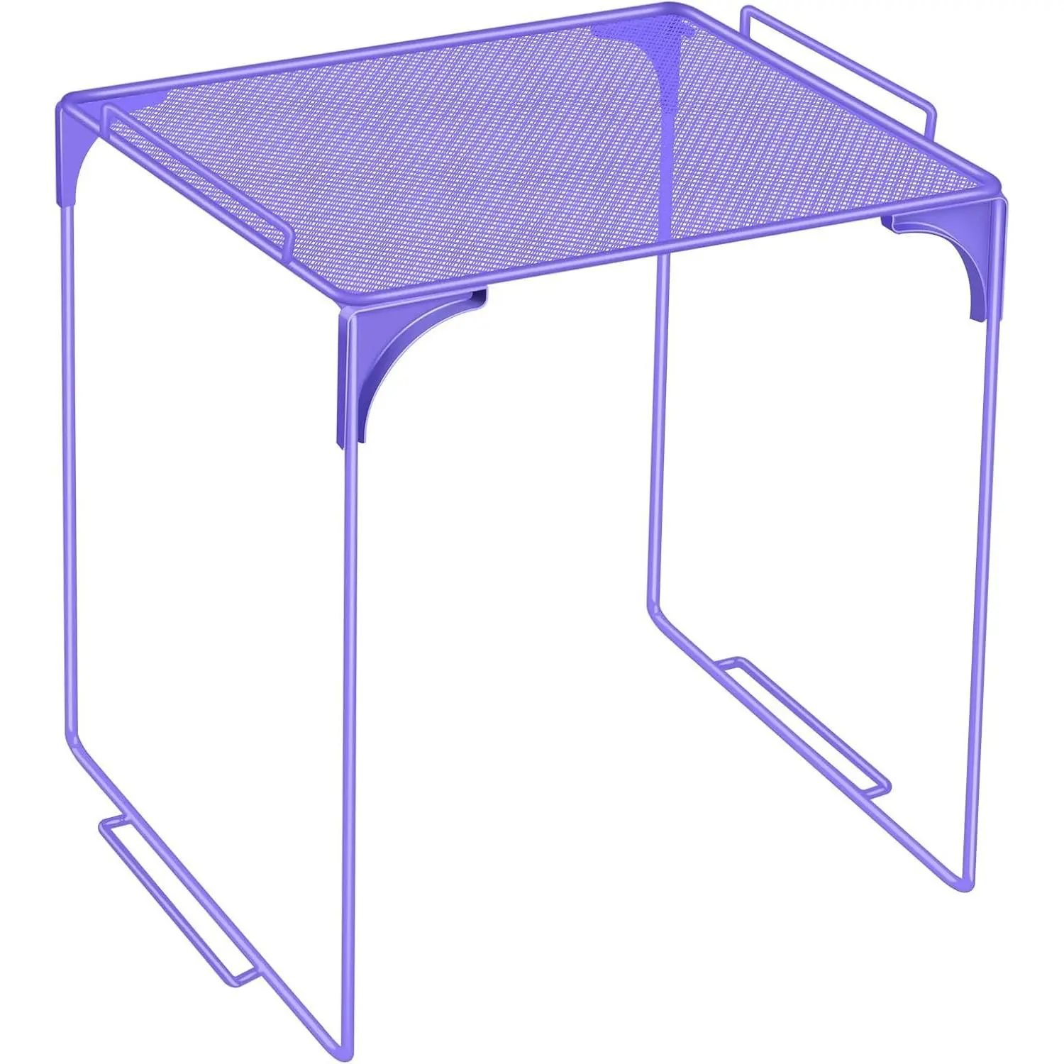 Purple Stackable Locker Organizer Shelf - Extra Space Storage Accessory, Fits Lockers for School/Home/Gym Use, Shelf Shape