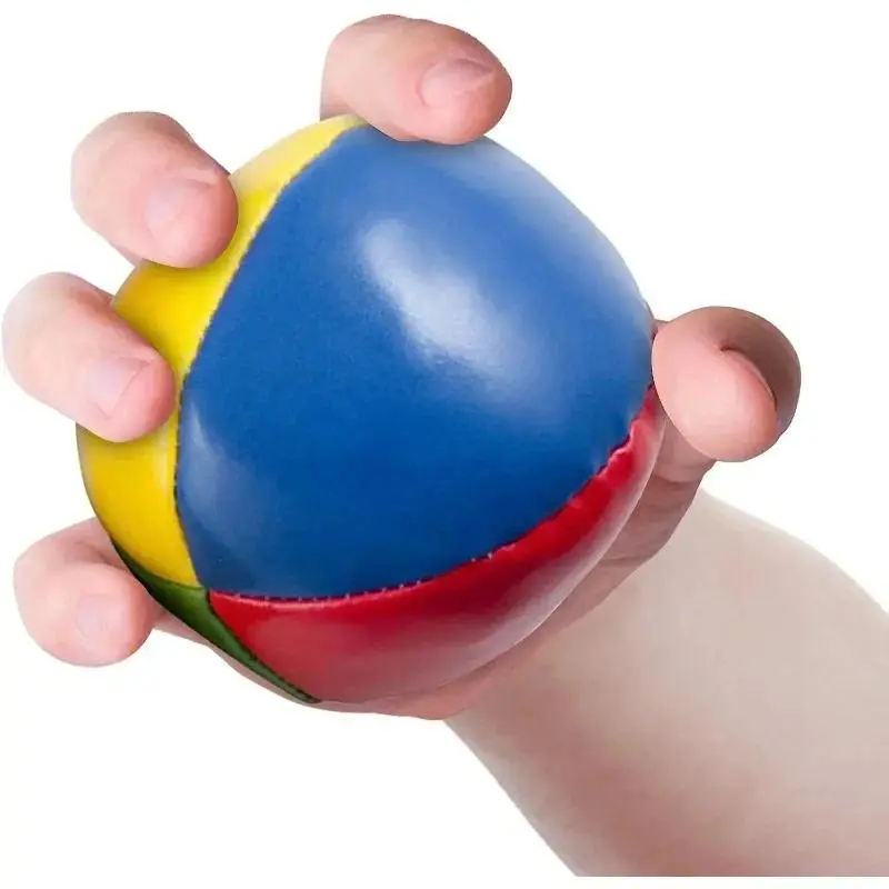 3PCS PU Leather Outdoor Juggling Balls for Kids - Beginner-Friendly Sensory Stress Relief Toys, Reusable Party Games with Grip Texture & BPA-Free Plastic