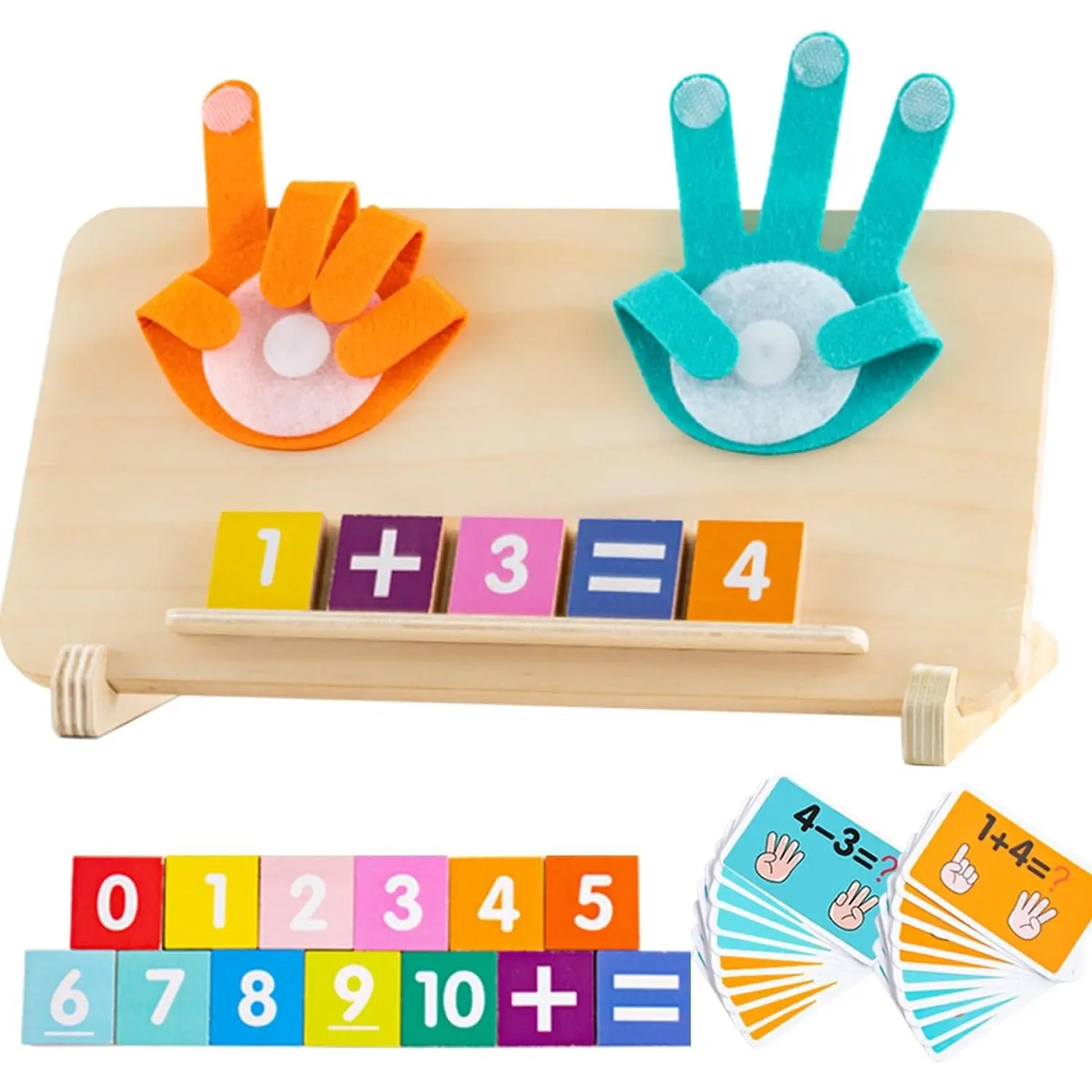 Montessori Number Counting Blocks - Preschool Educational Math Manipulatives for 2-4, 3-4 Years Old Toddlers - Birthday Christmas Stocking Stuffers for Boys Girls, No Warning Applicable, Preschool Learning