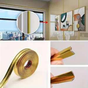 Self-Adhesive Caulking Strip - Waterproof Wall Sealing Tape, Easy to Install Decorative Trim Tape, Corner Edging Border for Home and Hotel Decor