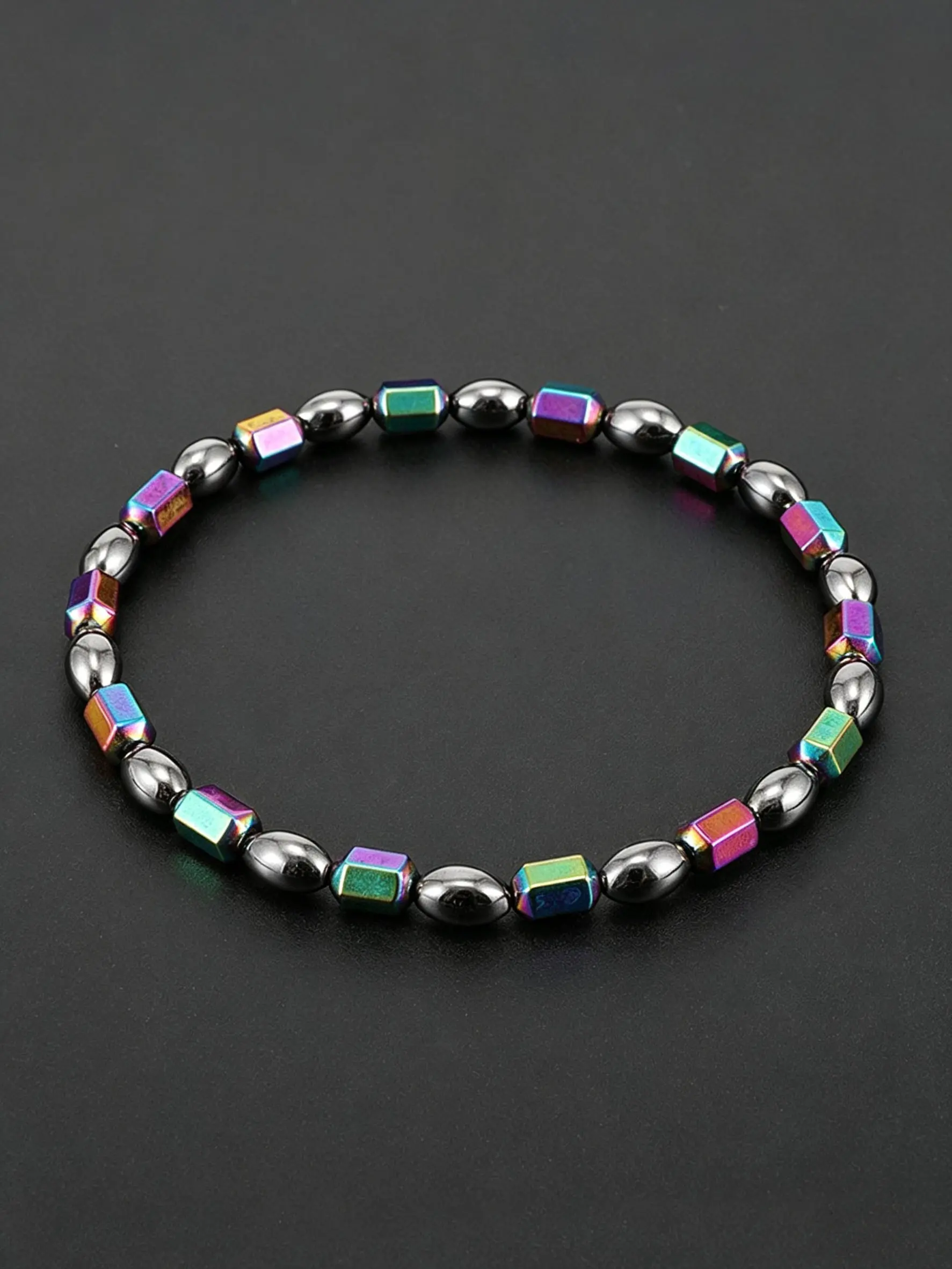 7 Chakra Hematite Protection Bracelet, Abundance Manifestation, Energy Cleansing, Grounding Crystal, Spiritual Healing, Anti-Anxiety, Balance Energy, Chakra Alignment, Positive Vibes Jewelry, Spiritual Gift, Crystal Bracelets