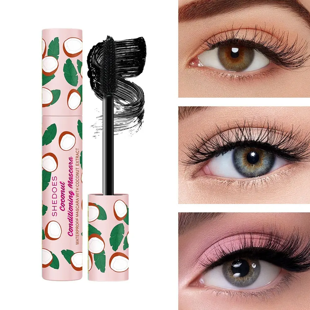 Viral Coconut Mascara: Instant Lash Extension Effect, 24H Smudge-Proof & Waterproof