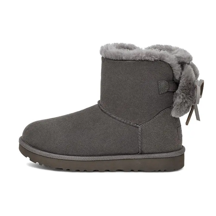 UGG Classic Double Bow Mini Suede Warm Durable Non-Slip Short Snow Boots 1127130-CHRC