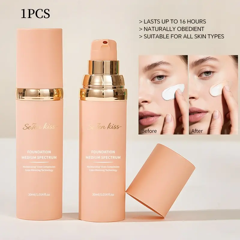 Color Changing Liquid Foundation, Clear, Moisturizing, Makeup, Concealer, Coverage, Easy To Apply, Liquid Foundation, Face Repairing, Foundation Cream, Concealer, Liquid Foundation, BB Cream