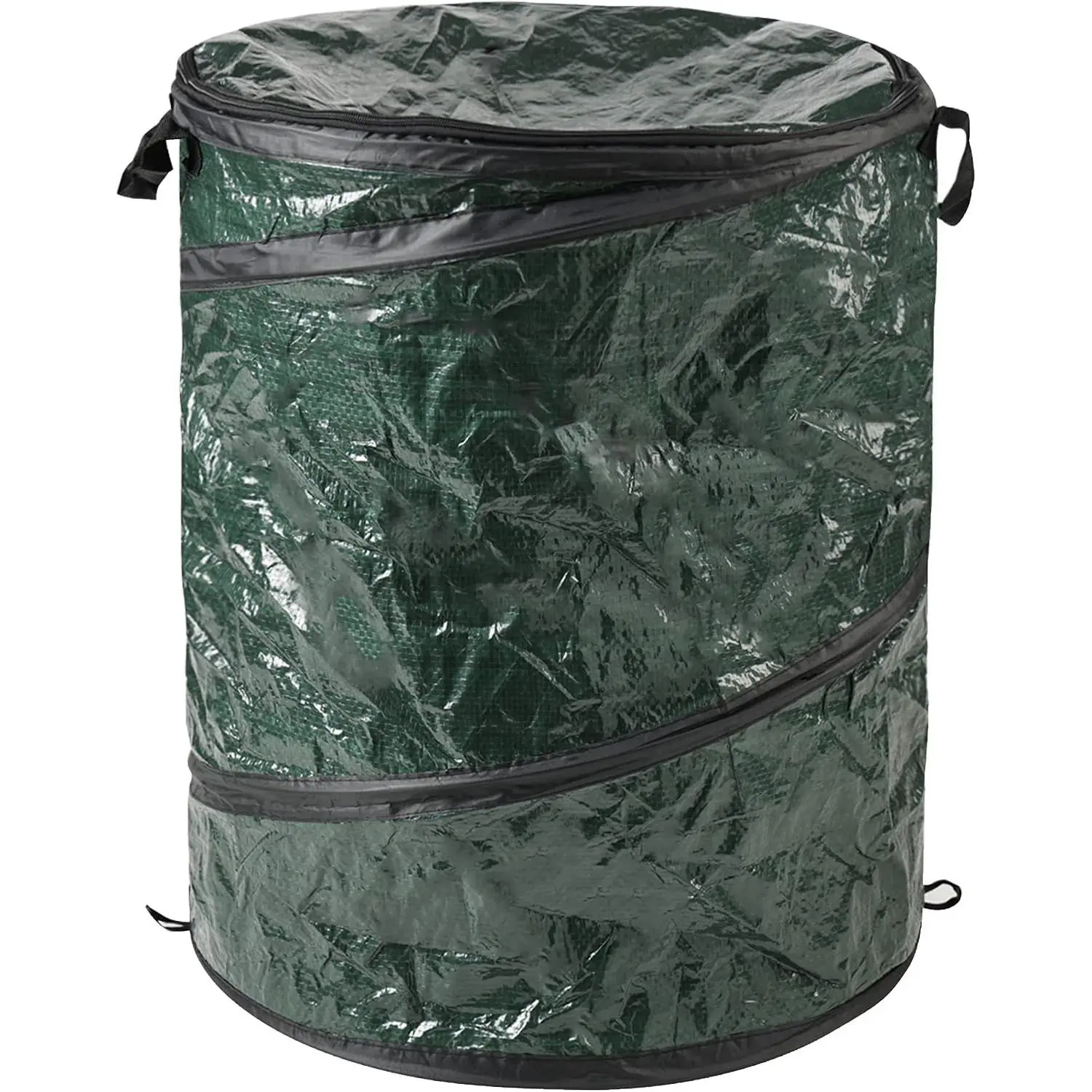 29.5-Gallon Pop Up Outdoor Garbage Can - Collapsible Trash Can for Parties, Yard Waste, or Laundry - Camping Accessories