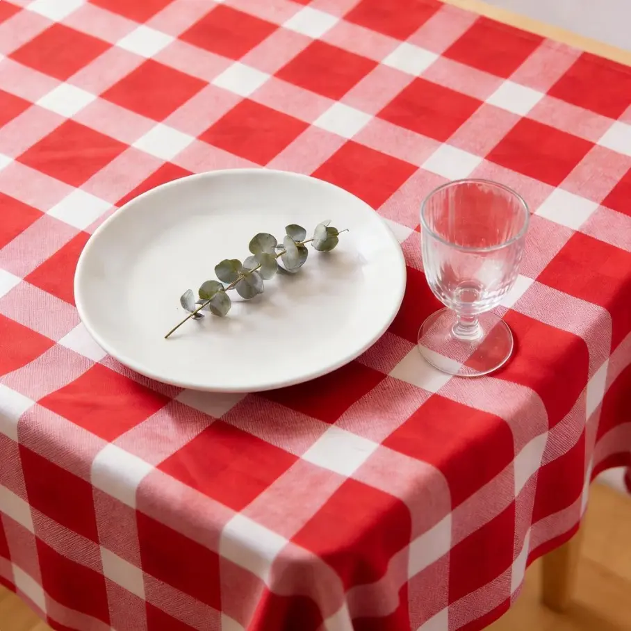 Plaid Thick Tablecloth, Modern Simple Fresh Checkered Dining Tablecloth, Soft Velvet Feel, Multi-Use Table Mat, Home Tea Table Cover