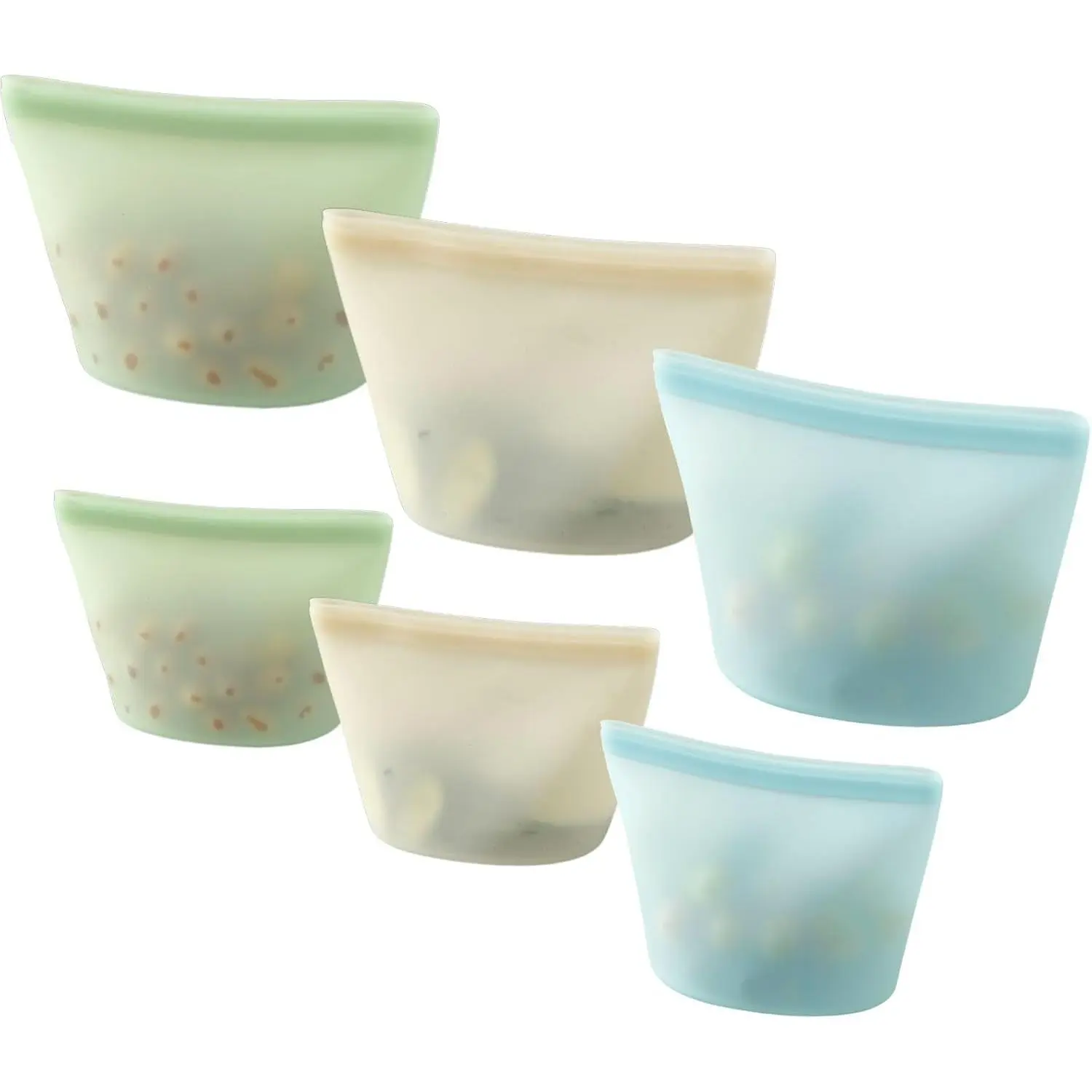 Reusable Silicone Food Storage Bags, Reusable Bags, Leakproof Freezer Bag for Sandwich, Snack, Dishwasher Safe