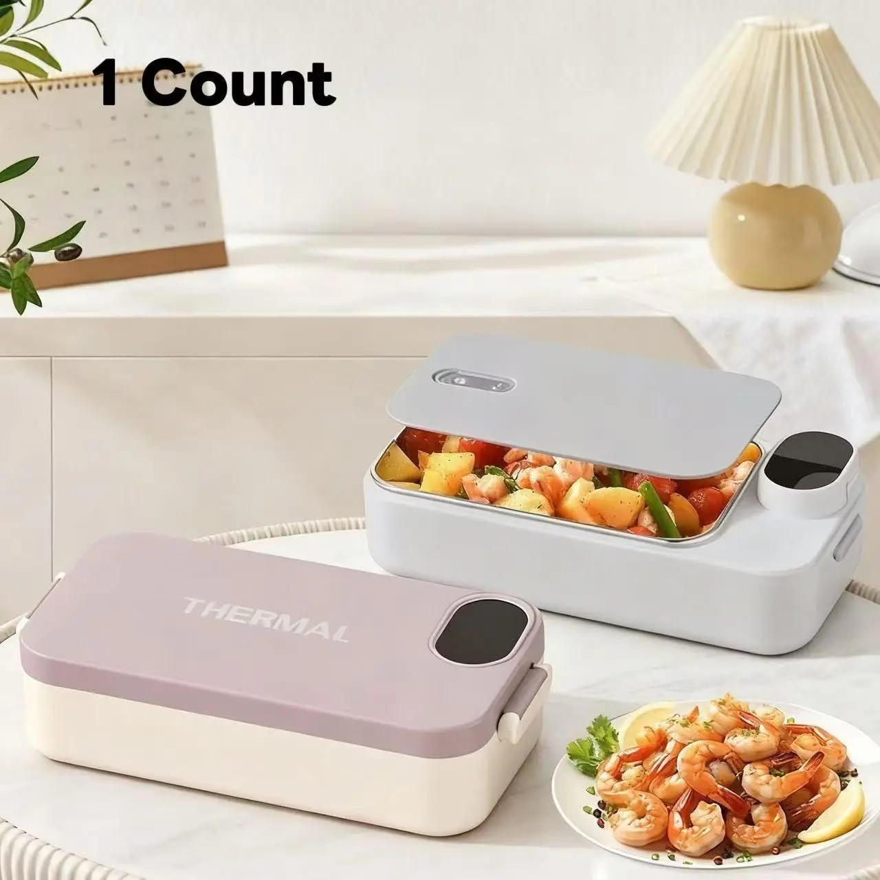 Portable Electric Lunch Box, Smart Digital Display, Constant Temperature Heating, Car Lunch Box, Student Office Truck Driver Insulated Meal Container