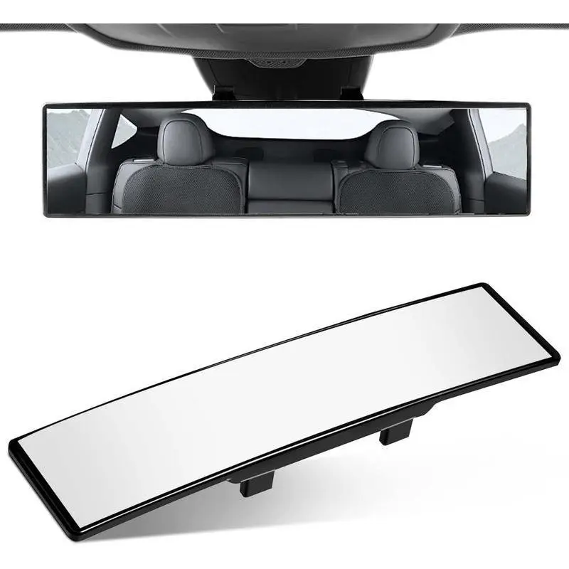 Rear View Mirror, Universal 11.81 Inch Panoramic Convex Interior Clip-on Wide Angle Mirror to Reduce Blind Spot Effectively for Car SUV Trucks -Clear