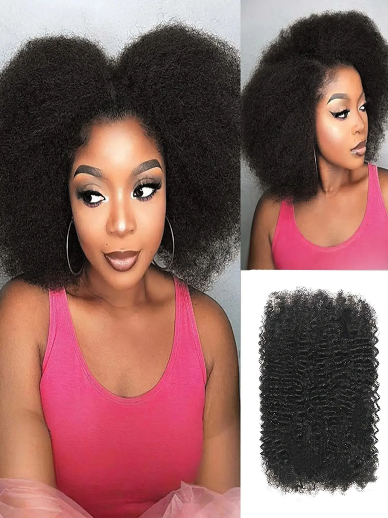 Afro Kinky Bulk Human Hair for Braiding, Dreadlock Hair 30g/PC, Natural Remy Human Hair Extension, Perfect for Styling and Extensions, Kinky Curly Hair, Human Hair Dreadlocks