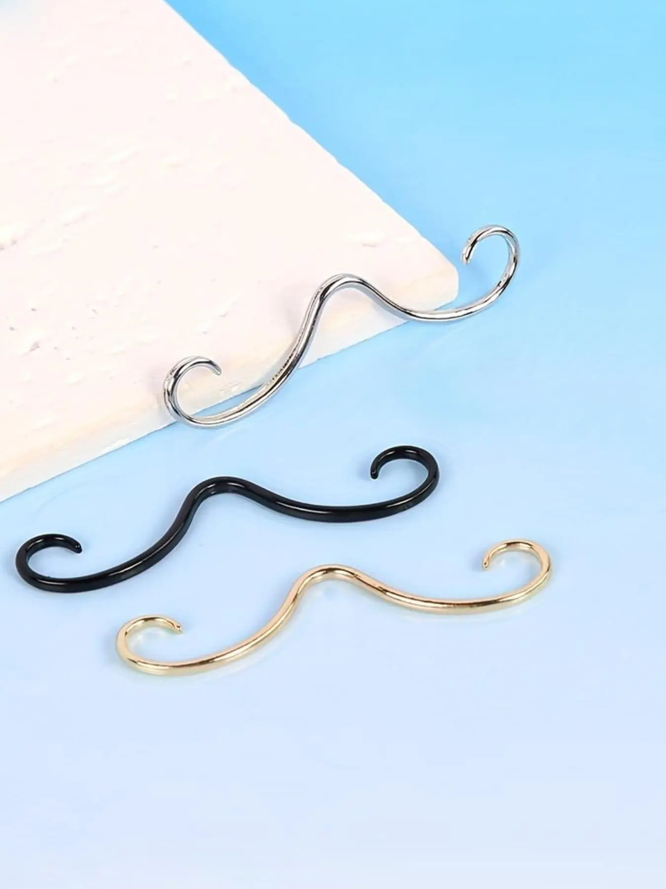 Stainless Steel Mustache Shaped Septum Ring, Septum Clicker, 1 Count/ 2 Counts Novelty Nose Piercing Jewelry, Nose Rings for Men & Women, Trendy All-match Body Jewelry for Birthday Gift