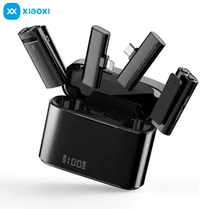 M31 Wireless Lavalier Microphone 2TX+2RX, Noise Cancelling Dual Mic for Live Streaming & Short Videos, Compatible with Android & iOS Phones, iPad, Tablet, Laptop.
