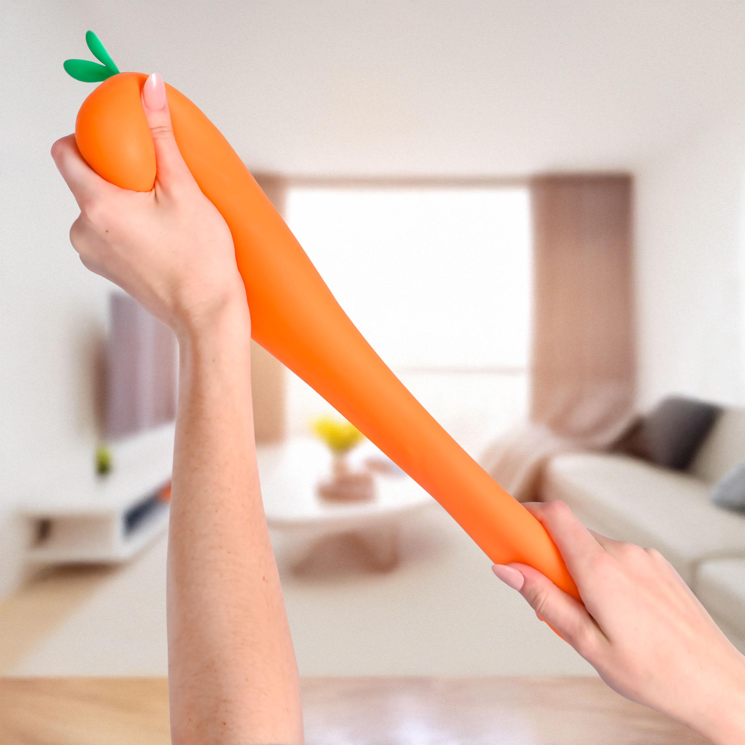 11.5 Inch Squishy Carrot Stress Toy, Squeeze Stretch & Twist Sensory Toy for Kids, Teens & Adults