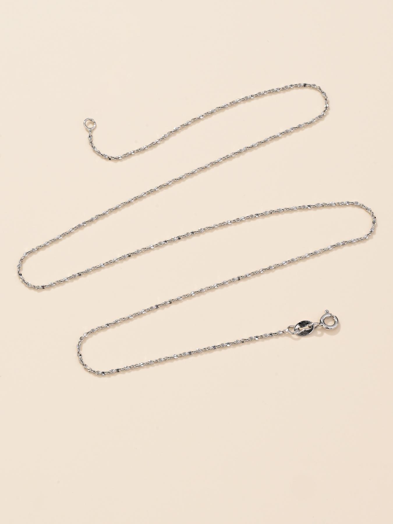 S925 Silver Chain Necklace, Fashion Jewelry for Party, Daily Clothing Decor, Trendy All-match & Exquisite Jewelry for Birthday Gift, Adjustable Necklace