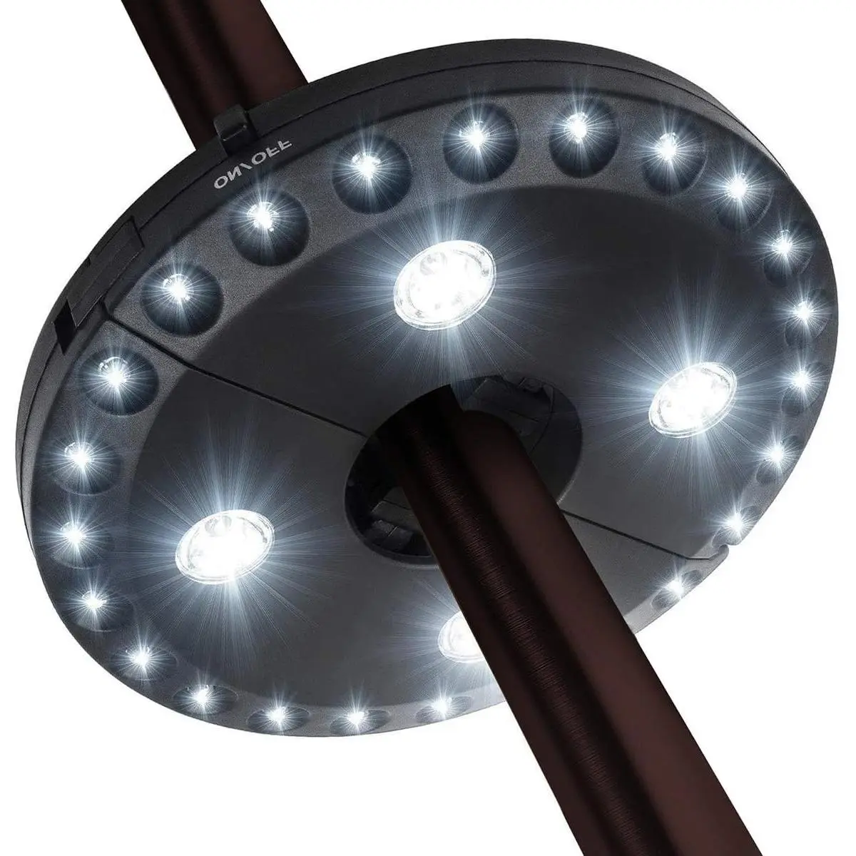 Patio Umbrella Light, 28 LED Lights at 200 lumens 3 Lighting Modes Cordless 4 x   Operated, Umbrella Pole Light for Patio Umbrellas, Camping Tents or Outdoor Use (White)