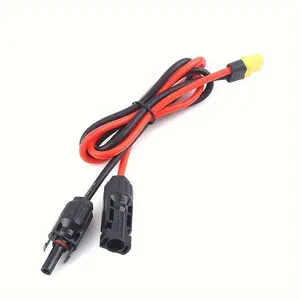 12AWG Silicone Wire XT60 Female to Solar Connector Extension Cable for Solar Generators, Wind Power Charge Controller Accessories