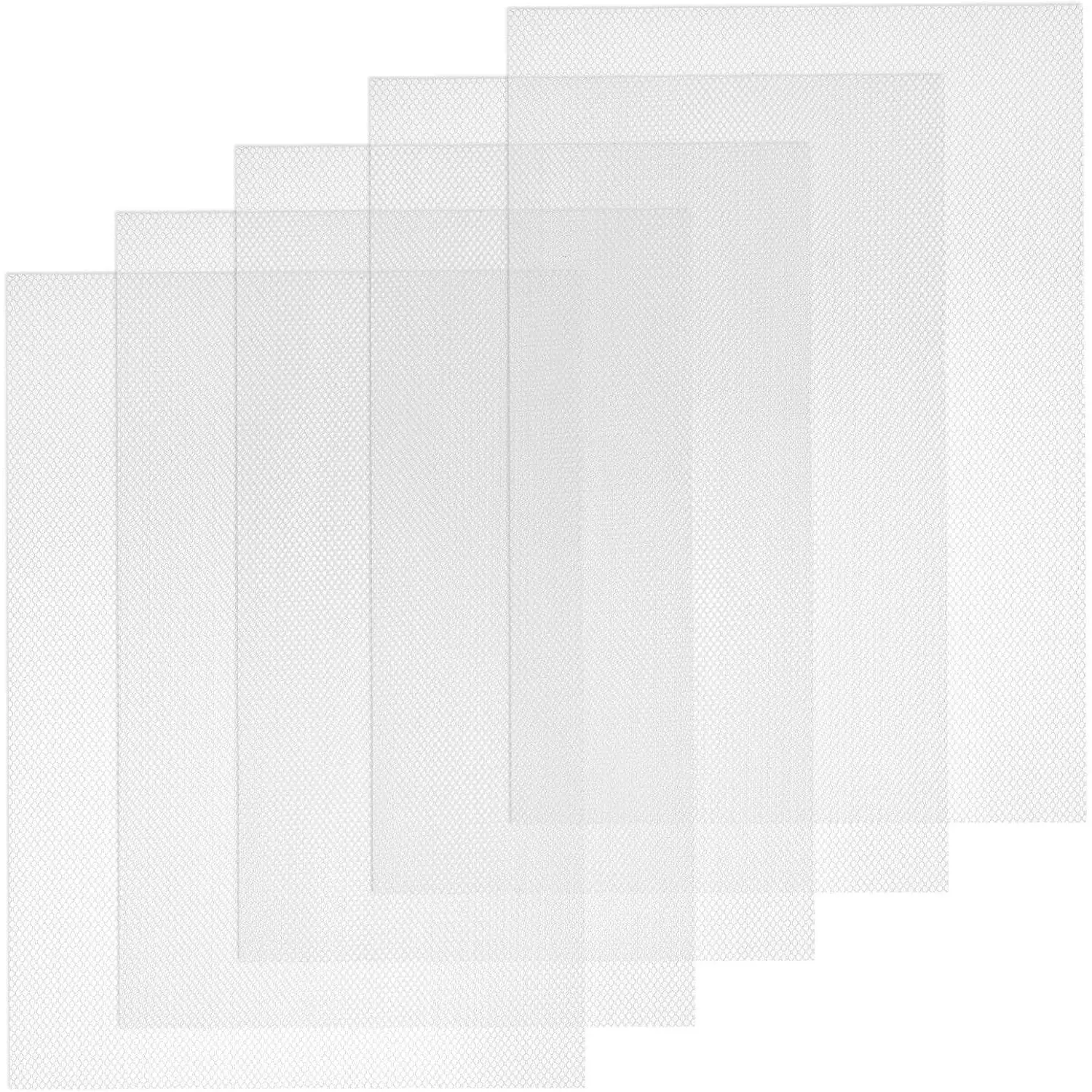 5 Pcs 0.5mm White PVC Fursuit Eye Mesh Sheets, 11.8in x 7.87in (30cm x 21cm) Waterproof Printable Eye Meshes for Mask, Cosplay Props, Fursuits, Handicrafts