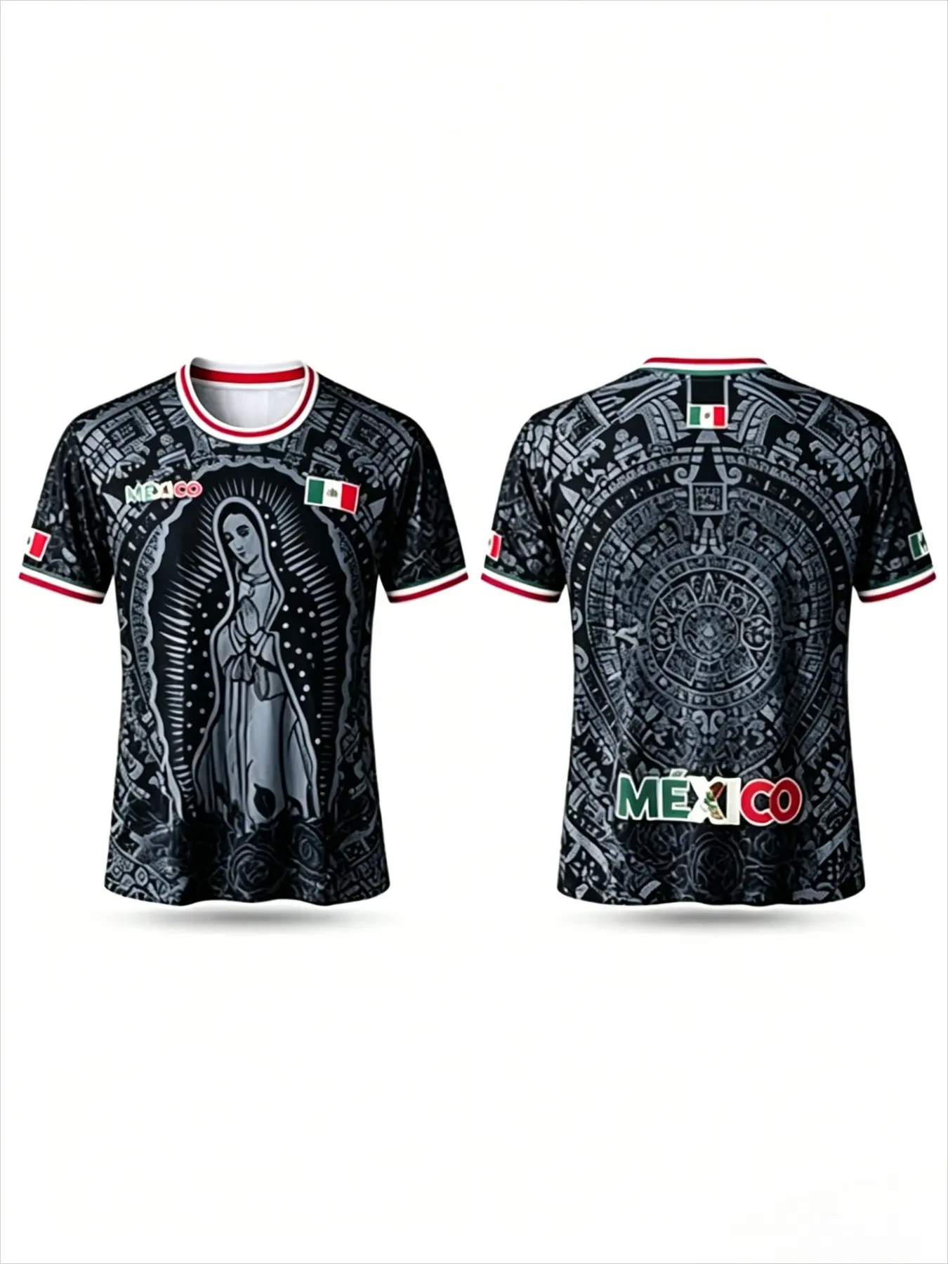 2026 Mexico Summer Personalized Loose Fit Patriotic Soccer Shirt, Men's Casual Sports Jersey, Breathable Sweat-Wicking, Round Neck Short Sleeve Casual Sporty Top