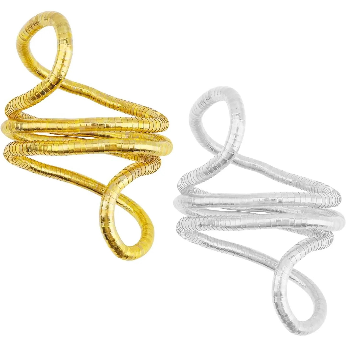 2 count   Bendable Snake Necklace Adjustable Punk Snake Choker Bracelet Flexible Bracelet Choker for Women