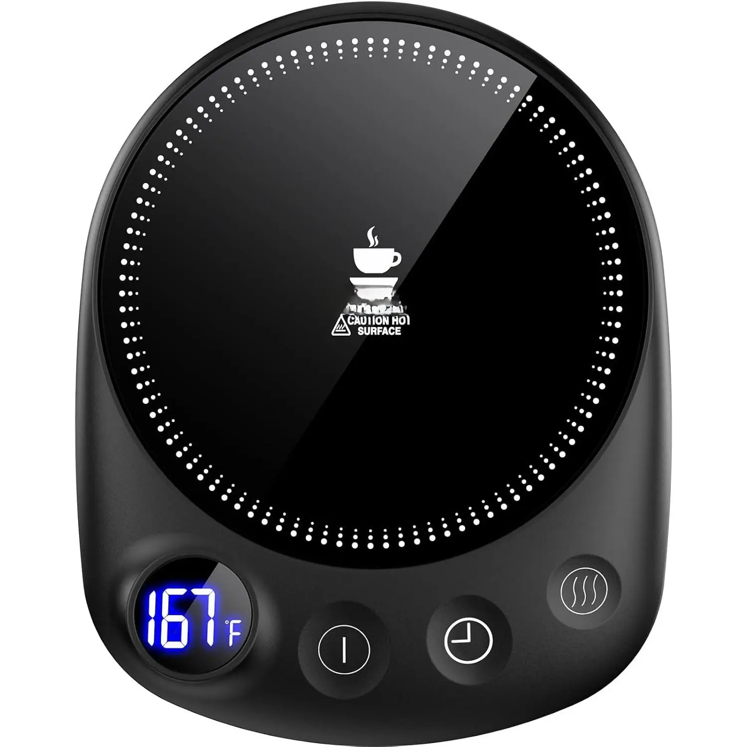 Coffee Mug Warmer-Fastest Heating & Highest Temperature, Coffee Cup Warmer for Desk Auto Shut Off, 4 Temp Settings & 1-12H Timer,  Electric Mug & Candle Warmer for Coffee,  (Black)