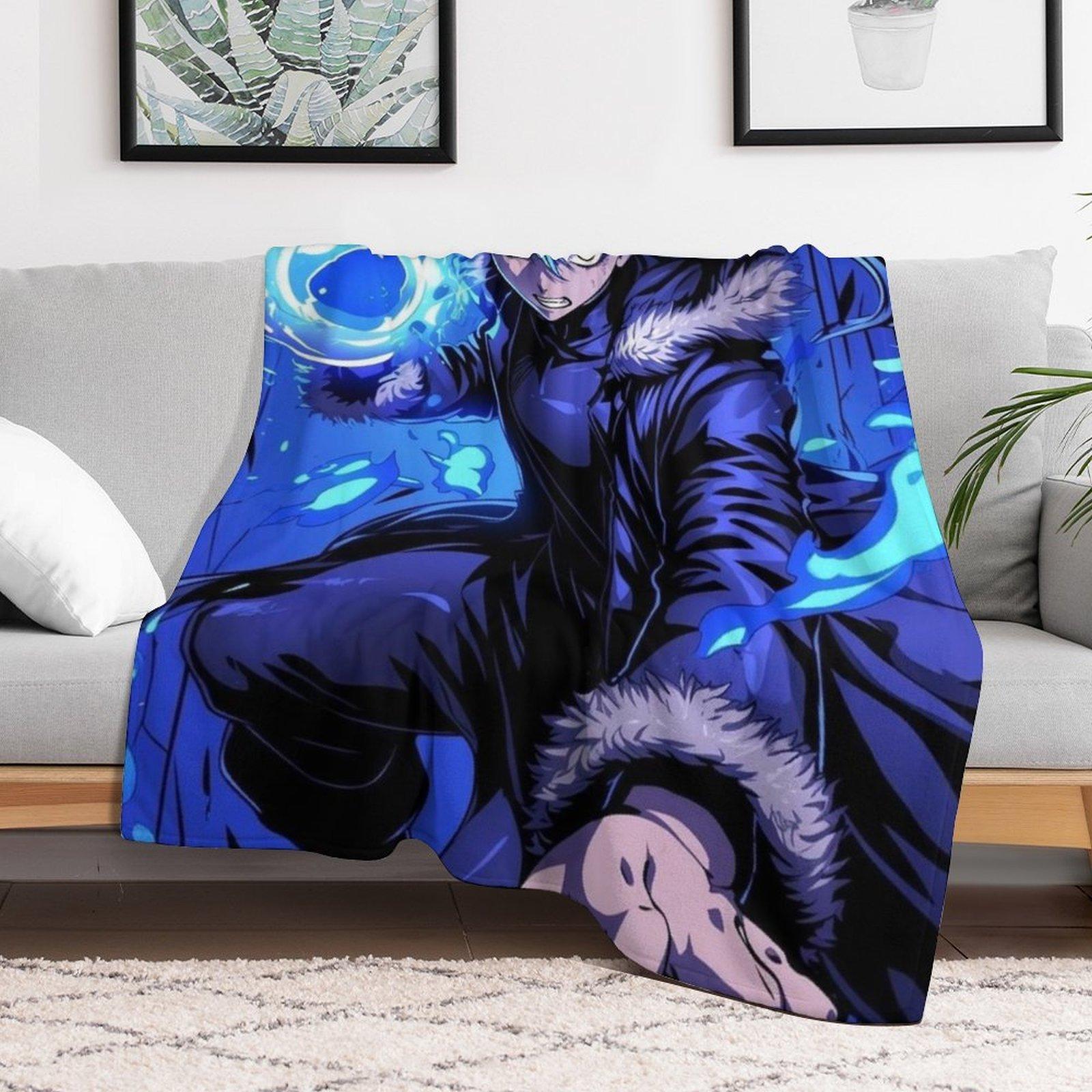 That Time I Got Reincarnated as a Slime Rimuru Tempest Anime Throw Blanket, Soft Flannel Rimuru Blanket, Cozy Anime Decor for Couch Bed, Anime Lover Gift