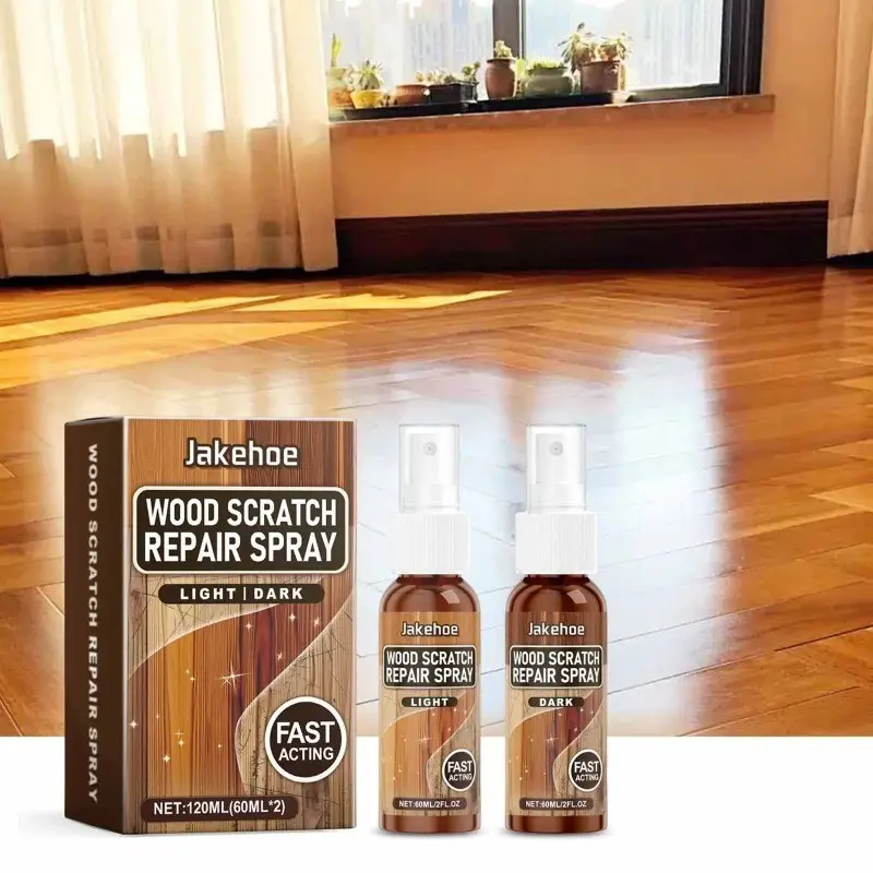 Wood Floor Restore Spray Scratch Repair Kit Light Restorer for Scratches Restore & Refinish Wood Spray Hides Minor Defects DIY Furniture Care