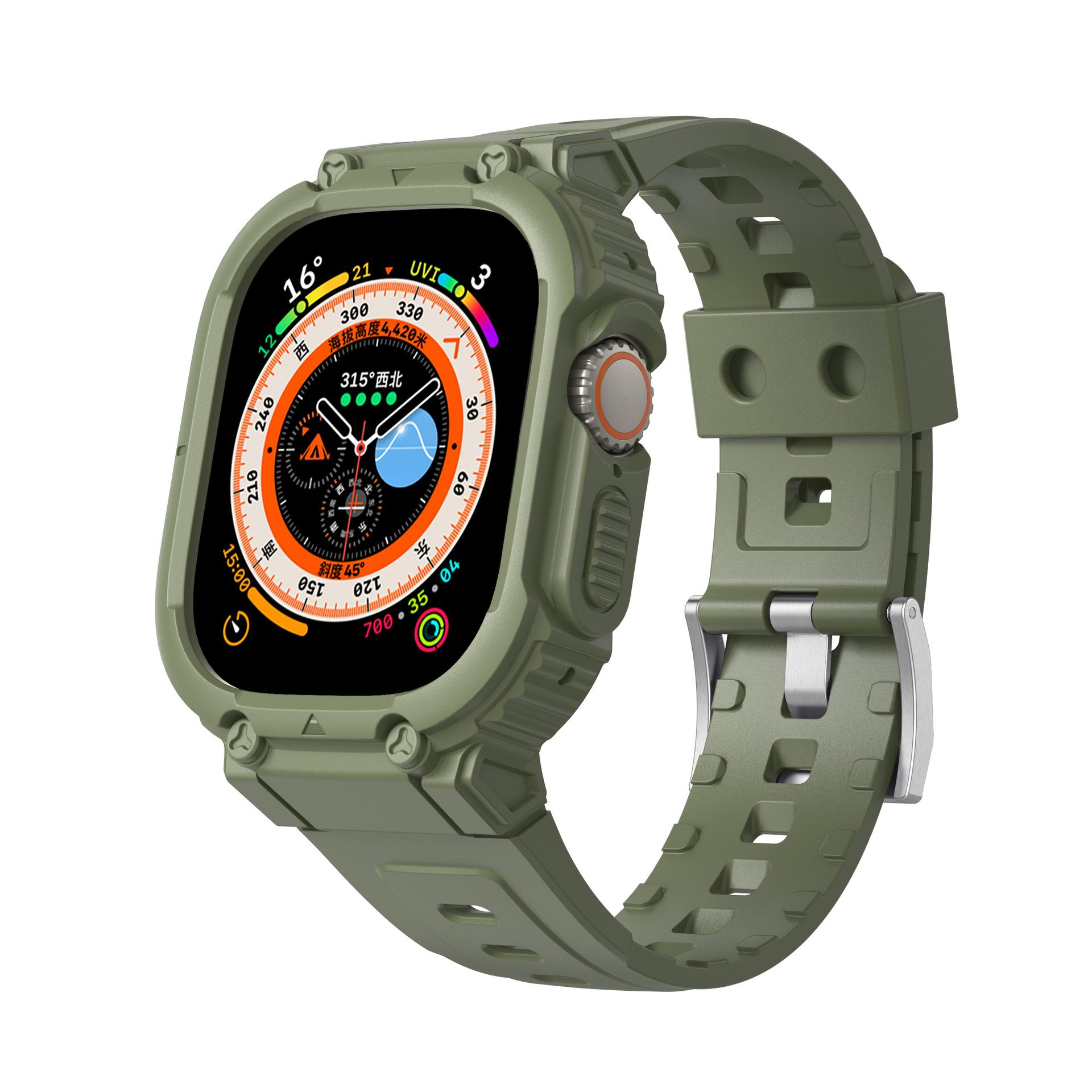 Suitable for watch8, ultra3, iwatch11, armored integrated Apple watch strap