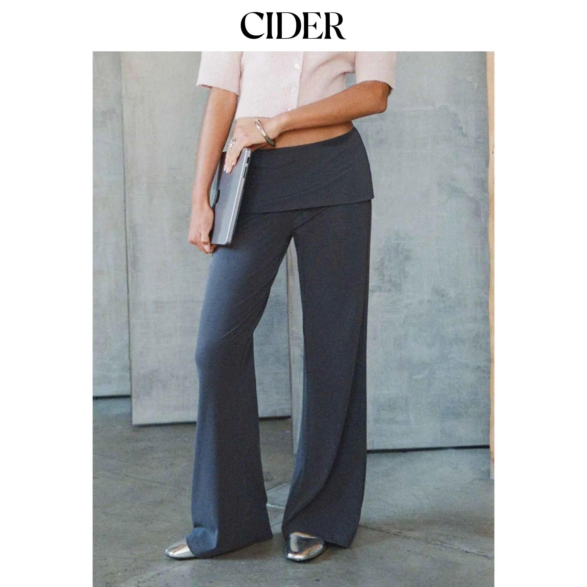 Cider Low Rise Flared Trousers