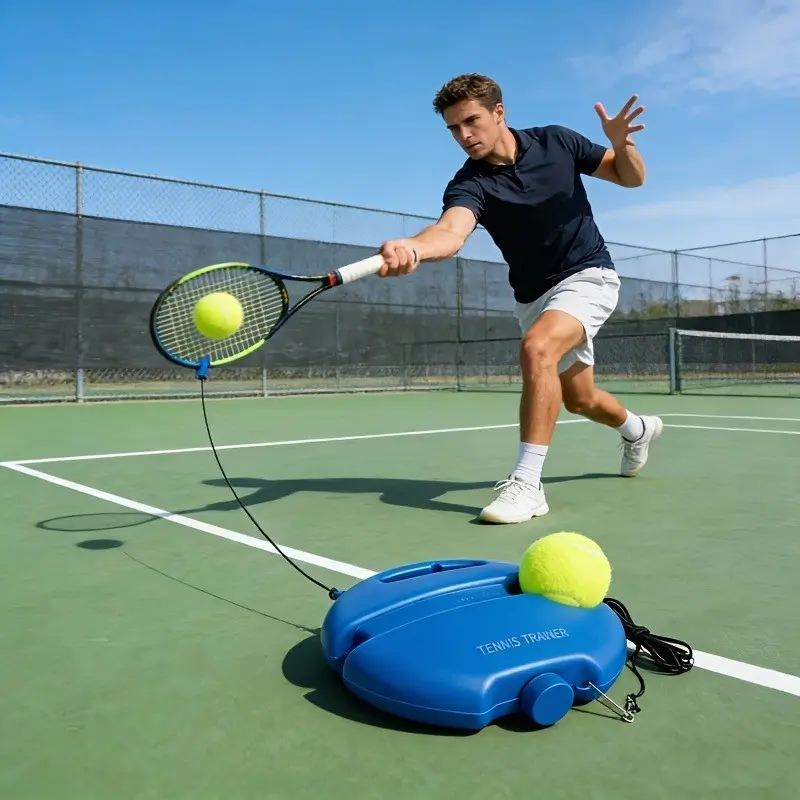 Tennis Training Set for Beginners, Friendly, Includes 2 Tennis Balls and Practice Rope, Enhance Your Tennis Skills Anytime, Outdoor Sports Equipment, Practicing