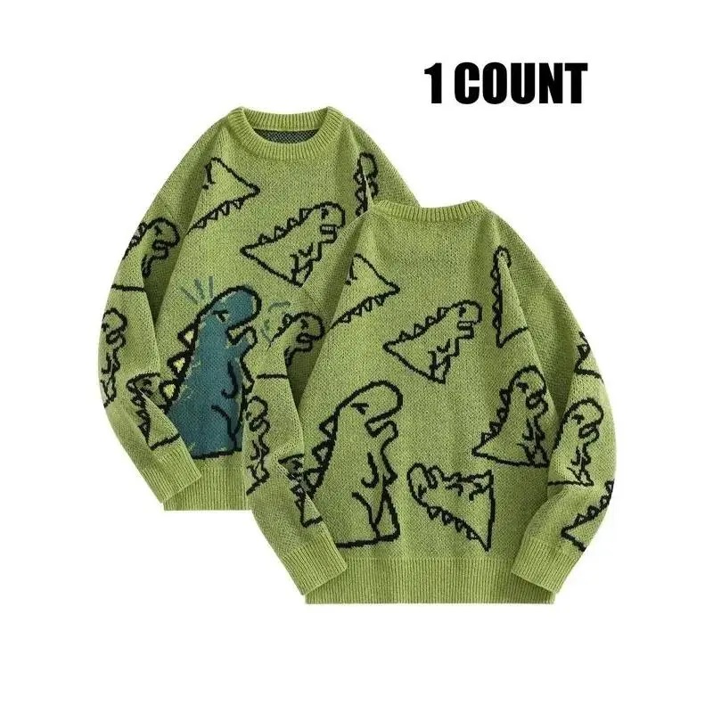 Dinosaur Knit Sweater for Men - New Arrival