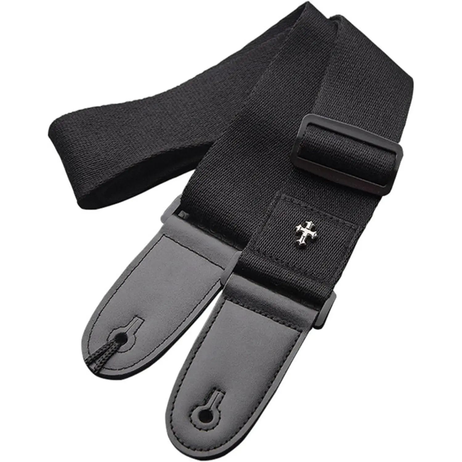 Guitar Strap, Bass Guitar Straps Acoustic Electric Woven Simple Leather Ends Adjustable  with Pick Pocket