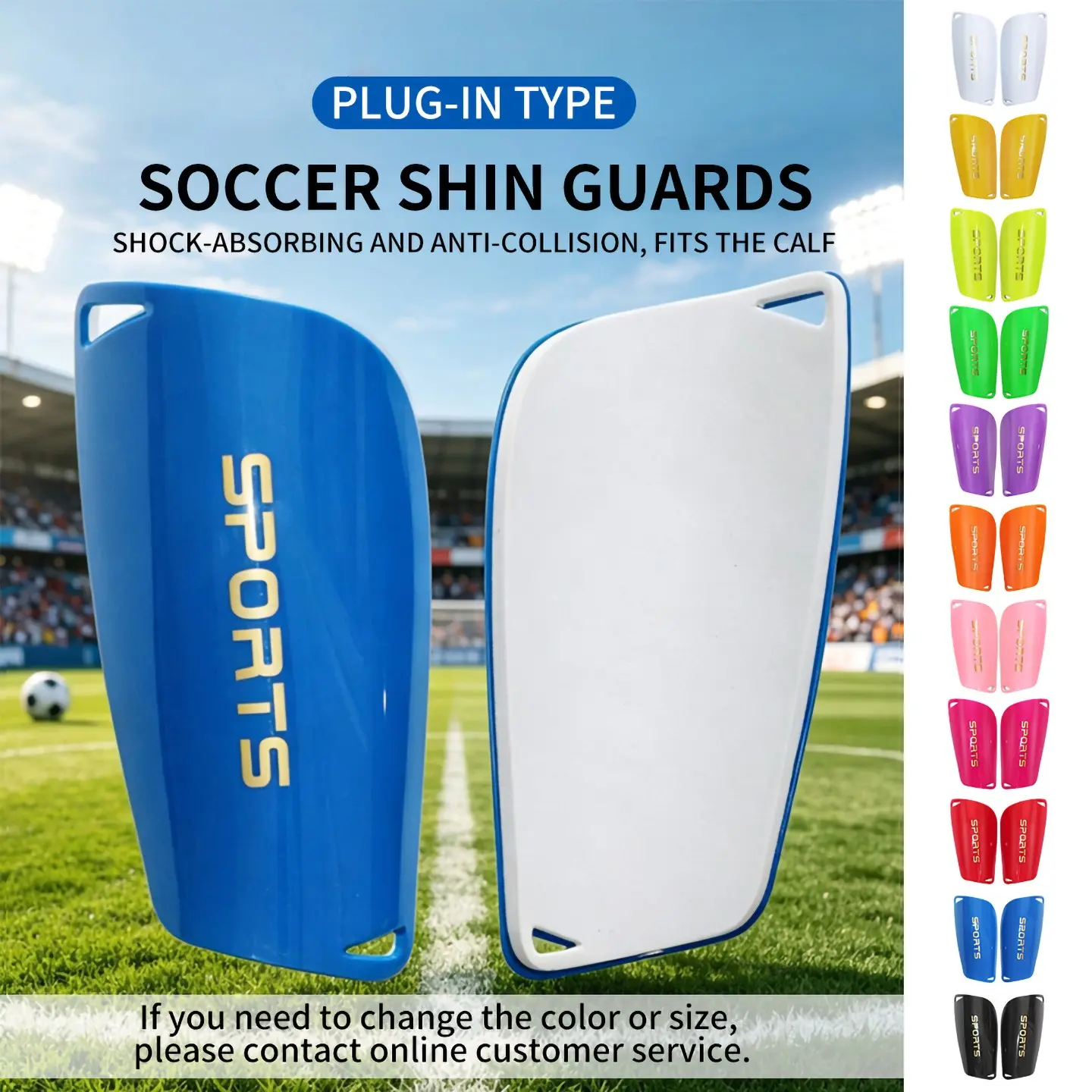 Professional Soccer Shin Guards for Adults and Kids, Insertable Shockproof Eva Padding, Multi-Color Options, Training and Match Use, Soccer Equipment