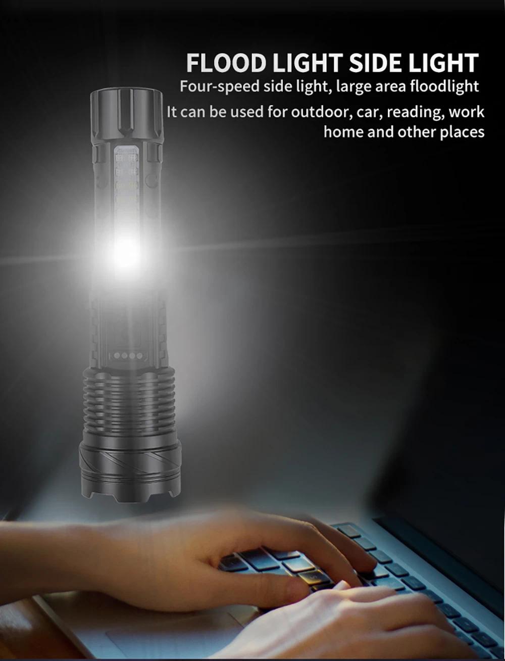 Strong Light Flashlight Portable Rechargeable Bright Household LED Lamp Built in Battery with Power Display Strong Light Flashlight Portable Rechargeable Bright Household LED Lamp Built in Battery with Power Display