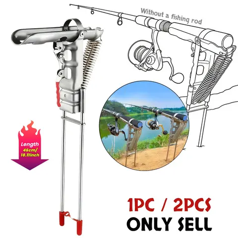 Auto‑Deploy Fishing Rod Holder, High-Sensitivity Dual-Spring Stainless Steel Rod Holder for Bank & Sea Fishing, Fishing Pole Holder, Fishing Rods Holder
