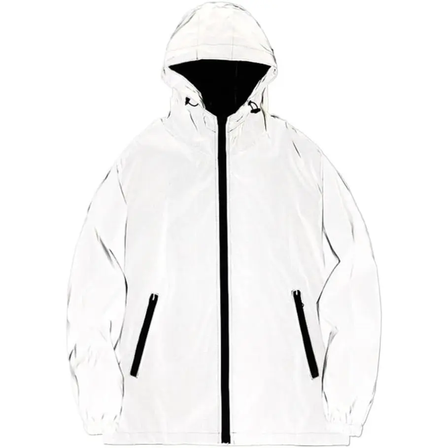 Reflective Men Jacket Hip Hop Night Shiny Coats Hooded Jackets Streetwear Dancer Fashion Windbreaker