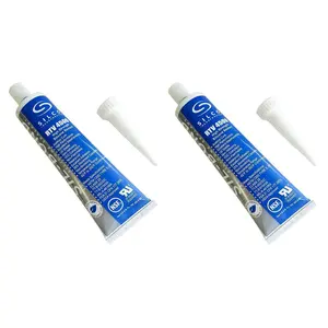 Silicone RTV 4500 Food Contact Safe High Strength Silicone Sealant, Clear (2.8 FL. Ounce) - 2 Pack