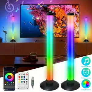 RGB Gaming Light Bar Set, App & Remote Control,  Music Sync, 16 Million Colors, USB Powered  LED Desk Lights for PC Setup & Room Decor